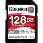 Kingston Canvas React Plus 128 GB Class 10/UHS-II (U3) V90 SDXC - 300 MB/s Read - 260 MB/s Write - Lifetime Warranty