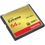 SanDisk Extreme 64 GB CompactFlash - 120 MB/s Read - 85 MB/s Write - Lifetime Warranty