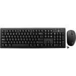 V7 Wireless Keyboard and Mouse Combo - USB Wireless RF - English (US) - Black - USB Wireless RF Mouse - 1600 dpi - 3 Button - Black - Internet Key  Email  Volume Control  Play/Pause Hot