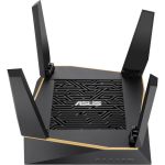 Asus RT-AX92U Wi-Fi 6 IEEE 802.11ax Ethernet Wireless Router - 2.40 GHz ISM Band - 5 GHz UNII Band - 6 x Antenna(2 x Internal/4 x External) - 762.50 MB/s Wireless Speed - 4 x Network Po