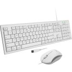 Macally Full Size USB Keyboard and Optical USB Mouse Combo For Mac - USB Cable - 104 Key - USB Cable - Optical - 1200 dpi - 3 Button - Scroll Wheel - Symmetrical - Compatible with Compu