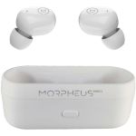 Morpheus 360 Spire True Wireless Earbuds - Bluetooth In-Ear Headphones with Microphone - TW1500W - HiFi Stereo - 20 Hour Playtime - Binaural - In-ear Wireless Headphones - Magnetic Char