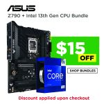 Asus Z790/B760 + Intel 13th Gen CPU Bundle ($15 off)