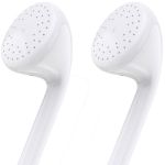 4XEM Premium Series Earphones With Mic For iPhone&reg;/iPod&reg;/iPad&reg; - Stereo - White - Wired - Earbud - Binaural - Outer-ear - Mic