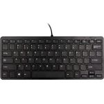 R-Go Tools Compact Ergonomic Wired Keyboard  QWERTY  Black - Cable Connectivity - USB Interface - QWERTY Layout - Black