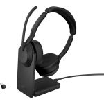 Jabra Evolve2 55 Headset - Stereo - Wireless - Bluetooth - 98.4 ft - 20 Hz - 20 kHz - On-ear - Binaural - Supra-aural - MEMS Technology  Noise Cancelling Microphone - Noise Canceling