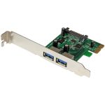 StarTech PEXUSB3S24 2 Port PCI Express (PCIe) SupeSpeed USB 3.0 Card Adapter with UASP - SATA Power