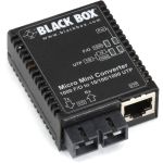Black Box Micro Mini LMC4002A Transceiver/Media Converter - 1 x Network (RJ-45) - 1 x SC Ports - DuplexSC Port - USB - Multi-mode - Gigabit Ethernet - 10/100/1000Base-TX  1000Base-X - 1