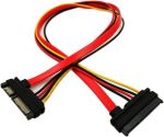 Sata 22Pin (7+15) Data&Power Combo Extension Cable M/F 12inch Mix Color