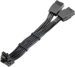 16AWG 600W 12VHPWR PCIE 5.0 2x8 Pin to 16 Pin 12+4Pin 90 Degree Sleeved Extension Cable 
 for Graphic Card GPU 12+4pin