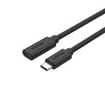 Unitek C14086BK-1M 1M(3ft) USB3.1 CM to C FM Extension Cable with DATA 10Gbps/Display 4K/PD Black