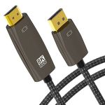 8K DP to HDMI Cable Male to Male 8K@60Hz or 4K@120Hz resolution 6.6ft Pearlize Gun