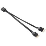 9-PIN USB2.0 to Dual PIN  Extension Cable or Computer Motherboard 8inch Black