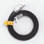 USB2.0 AM to CM 180deg Rotating Liquid Silicone Cable 3ft Black