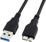 USB 3.0 A Male to Micro B Cable 0.2M (0.66in) Black