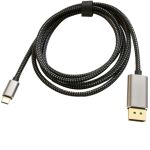 USB-C to Displayport Braided Cable 4K@ 60hz 6in Grey