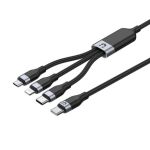 Unitek C14101BK 3-in-1 USB-C to Lightning / USB-C / Micro USB Multi Charging Cable 1.5M(4.92') Black