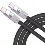 USB C Male to Male 60W Liquid Silicone Cable 3ft Black