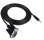 DB9 Male to 3.5mm Male Serial RS232 Cable 6ft Black