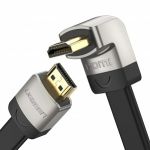 HDMI Right Angle Flat Cable Metal Connectors StraHDMI Right Angle Flat Cable Metal Connectors Straight to down 1.4V full Copper