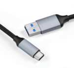 USB A 3.2 to Type C Braid Cable supports up to 10Gbps 20V3A 60W 6ft Space Grey