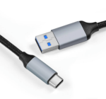 USB A 3.2 to Type C Braid Cable supports up to 10Gbps 20V3A 60W 10ft Space Grey