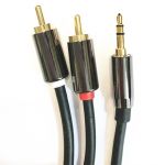 3.5mm Male to 2 RCA Male Cable  1M