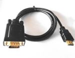 HDMI to VGA Cable 1080P Gold-Plated Male to Male 6ft Black