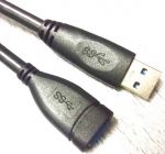 USB3.0 AM to AF Extension Cable 8in (0.2M) Black