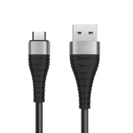 Nylon Braided Micro USB Cable 6.5ft Black
