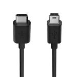 USB-C to USB Mini 5-Pin Cable  6' Black