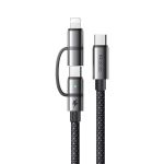 Mcdodo CA-0450 2 in 1 USB 3 USB-C to USB-C+ Lightning Cable 1.2M(3.9ft) Black