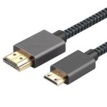 Mini HDMI to HDMI Cable Support 4K x 2K@60Hz M/M 6ft Grey