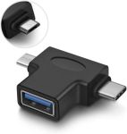 USB-C Male Micro USB Male to USB-A 3.0 Adapter