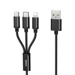 REMAX Gition Series 3 in 1 Charging Cable RC-131thBlack