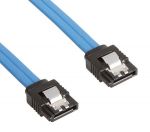 SATA3 6Gbit/s Cable w/Metal Latch M/M 10in BlueStraight to Straight
