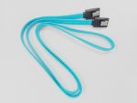 SATA3 6Gbit/s Cable w/Metal Latch M/M 24in BlueStraight to Straight