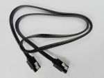 SATA3 6Gbit/s Cable w/Metal Latch M/M 24in BlackStraight to Straight