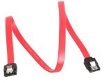 SATA3 6Gbit/s Cable w/Metal Latch M/M 24in RedStraight to Straight