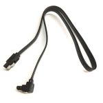SATA3 6Gb/s Straight to Right Angle M/M 18in Black Cable w/Metal Latch