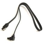 SATA3 6Gb/s Straight to Right Angle M/M 20in Black Cable w/Metal Latch