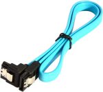 SATA3 6Gb/s Cable w/Metal Latch M/M 24in BlueStraight to Right Angle