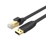 Unitek Y-SP02001B 1.8M USB2.0 To RJ45 RS232 Serial Cable Black