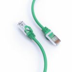 STP Cat6a Patch 26AWG Cable 10 Gigabit RJ45 1' Green