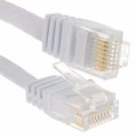 Cat6 Flat Patch Cable 14' WHITE 