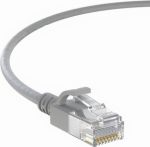 Cat6a SLIM UTP 30AWG Cable 1' Grey 