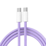 USB Type C-C Cable 480Mpbs 20V3A 60W 1M(3ft) Purple