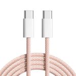 USB Type C-C Cable 480Mpbs 20V3A 60W 2M(6ft) Pink