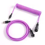 USB AM+ Aviator Connector Male+Female-USB Type C10ft length Purple 10'