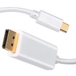 USB3.1 USB-C M to DP M Cable 3' White Supports 4K/USB3.1 USB-C M to DP M Cable 3' White Supports 4K/60Hz